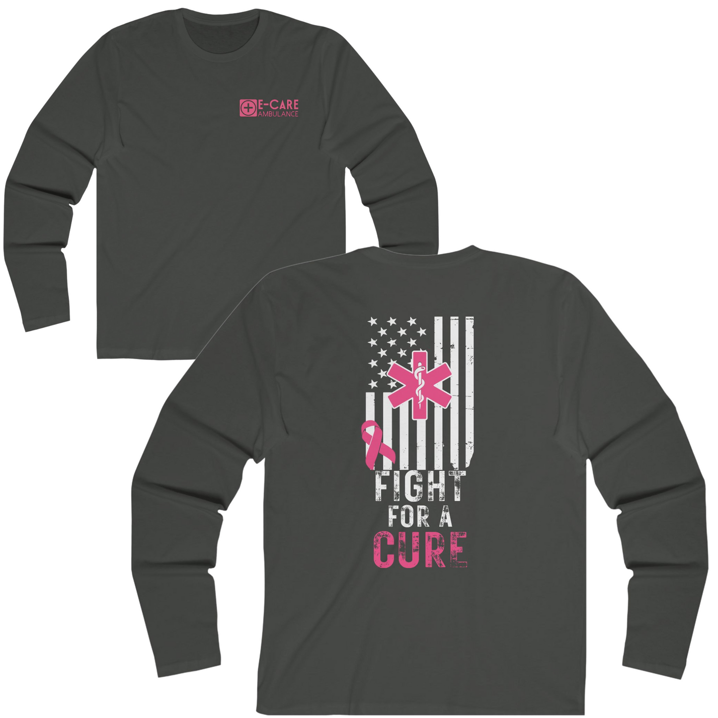E-CARE Ambulance Fight for a Cure Long Sleeve Tee – Breast Cancer Awareness