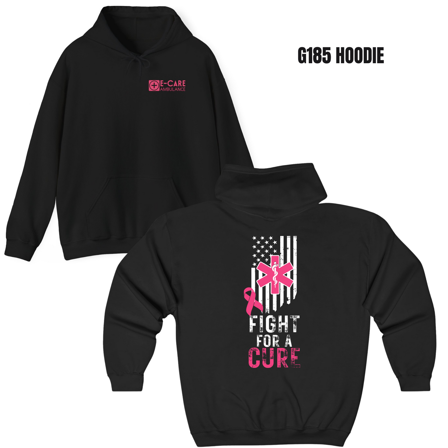 E-CARE Ambulance Fight for a Cure Hoodie – Breast Cancer Awareness