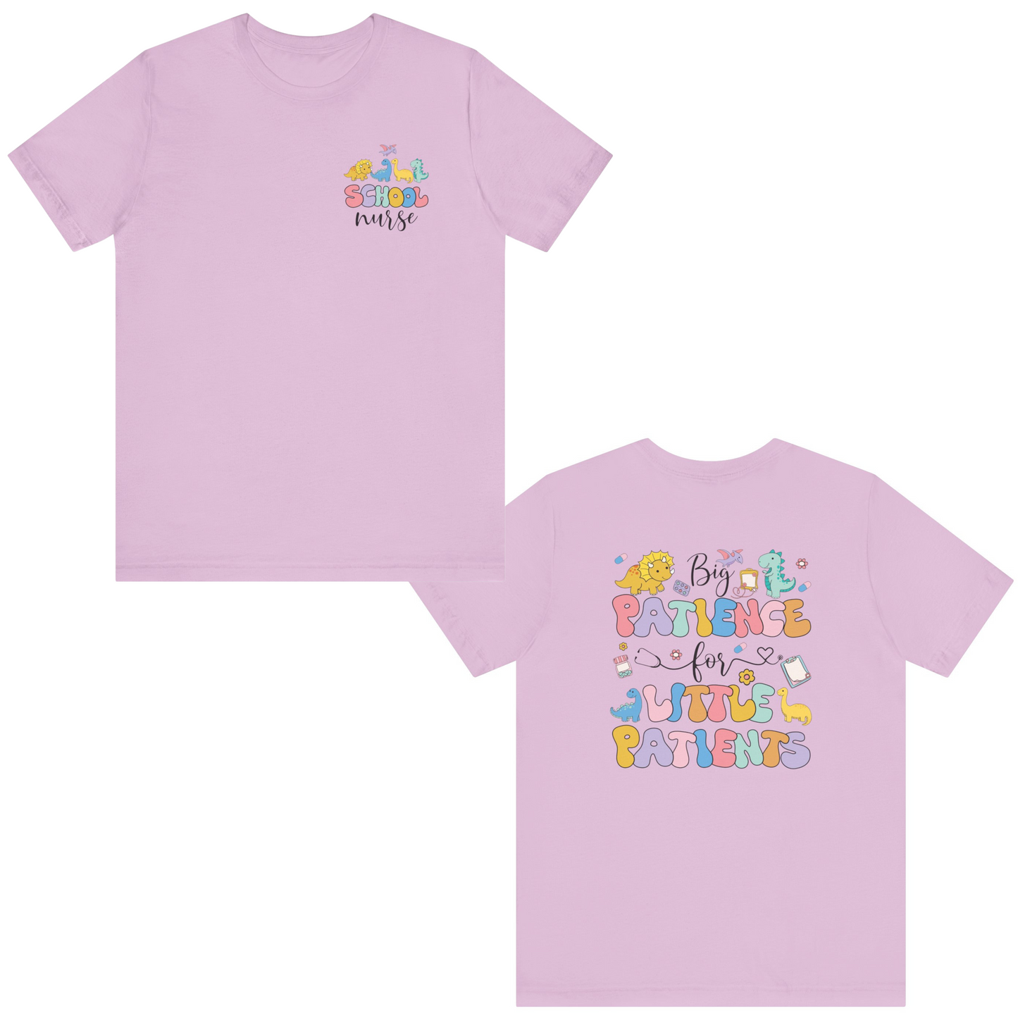 Big Patience for Little Patients School Nurse T-Shirt – Caring Healthcare Apparel for School Nurses