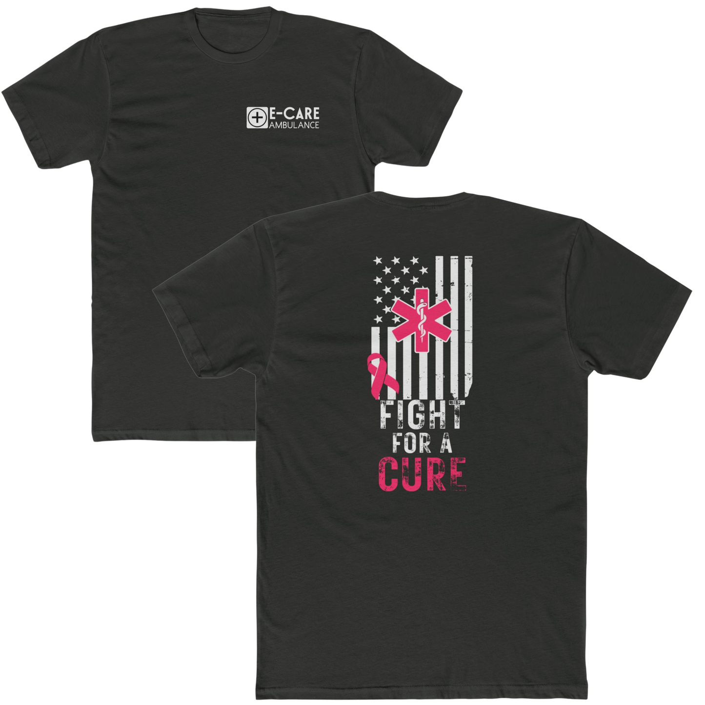 E-CARE Ambulance Fight for a Cure Short Sleeve Tee – Breast Cancer Awareness