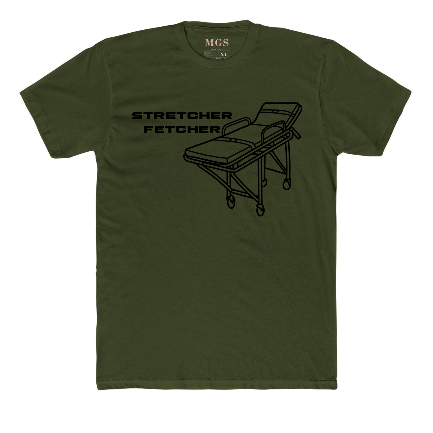 Stretcher Fetcher EMS Adult T-Shirt – Humorous EMS Apparel for Paramedics & EMTs