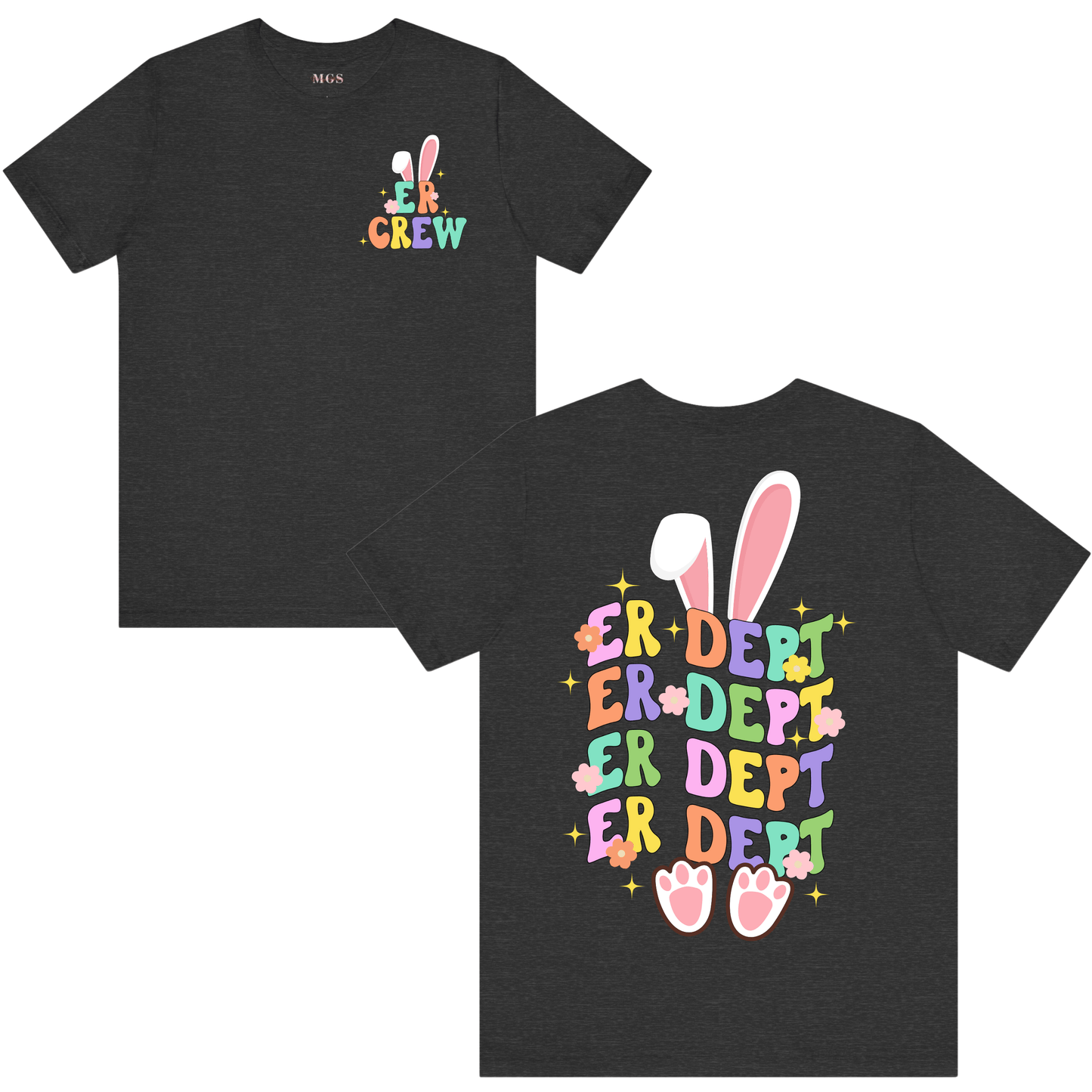 Emergency Department Easter Tee – Festive Healthcare Shirt for ER Nurses & Medical Staff Dark Grey