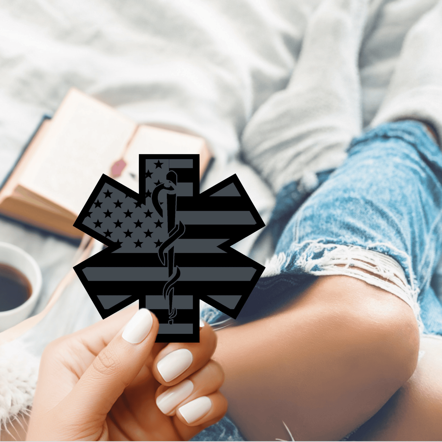 EMS Flag Die-Cut Sticker – Proud Emergency Medical Services Accessory for Paramedics & EMTs
