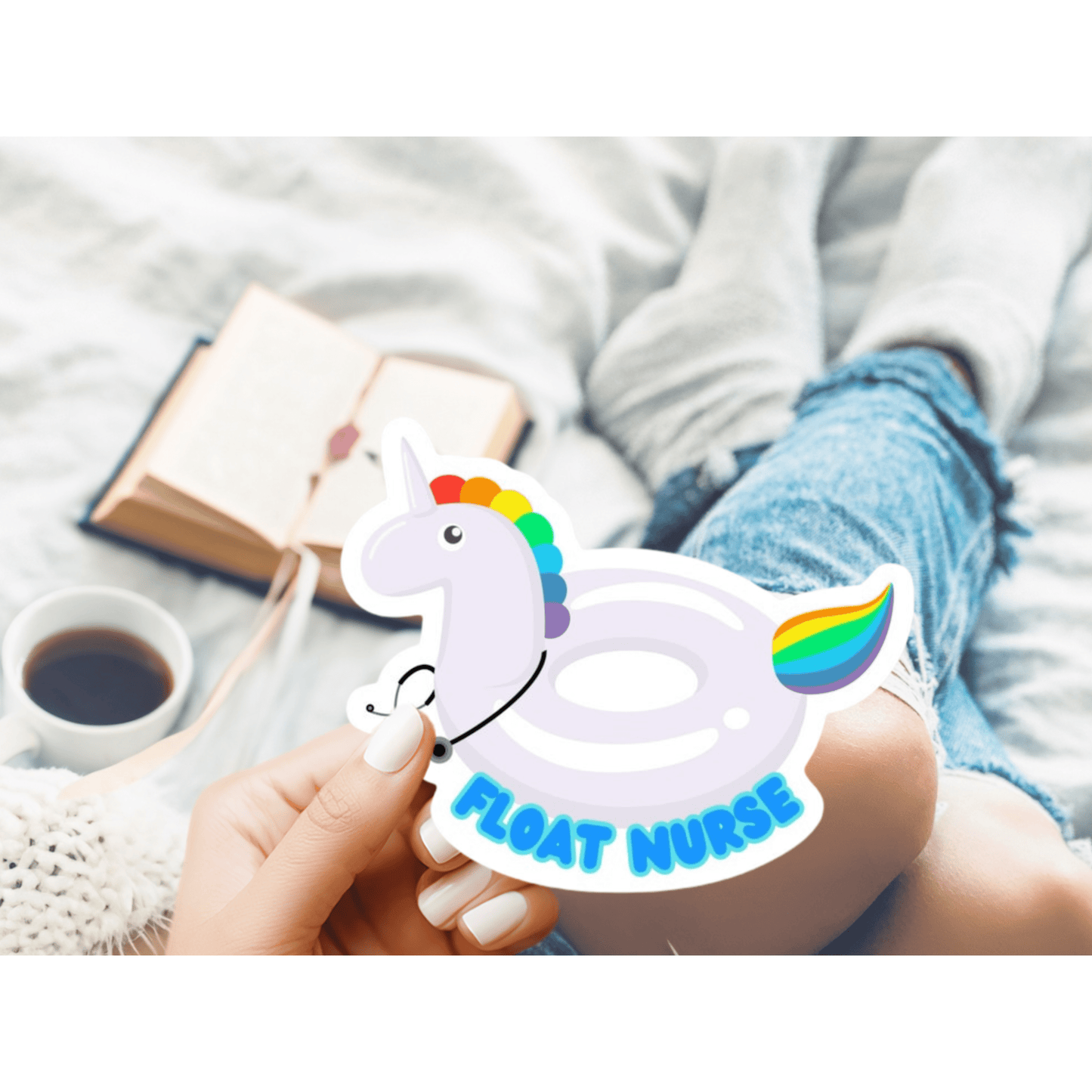 Float Nurse Die-Cut Sticker – Proud Healthcare Sticker for Traveling Nurses & Professionals