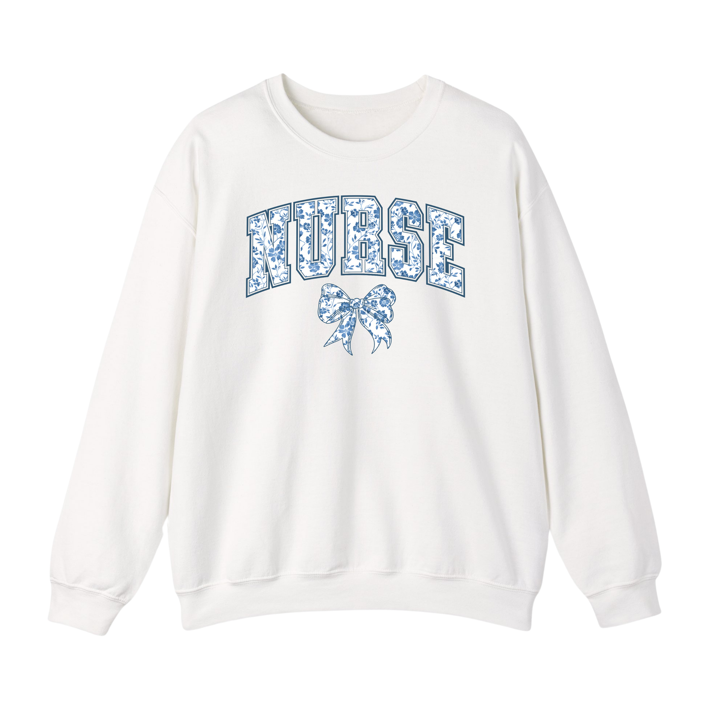 Nurse Chinoiserie Coquette Bow Sweater Women’s Sweater – Stylish Healthcare Apparel for Nurse