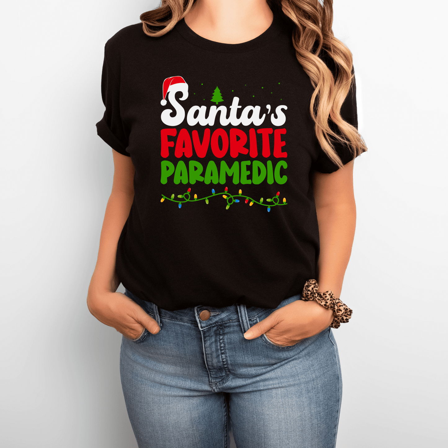 Santa’s Favorite Paramedic Shirt – Funny Christmas EMT Tee for First Responders & Healthcare Workers | Holiday Paramedic Gift