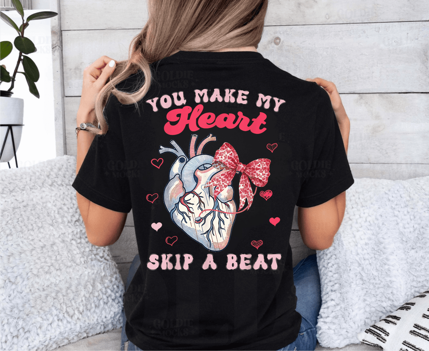 You Make My Heart Skip A Beat Valentine’s Day T-Shirt – Cute & Playful Healthcare Valentine’s Apparel