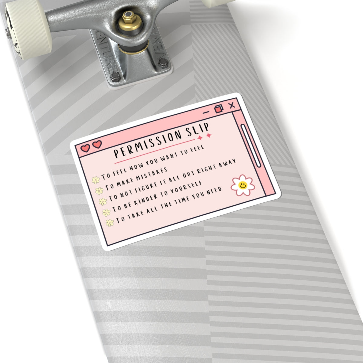 Permission Slip Mental Health Die-Cut Stickers – Supportive & Inspirational Healthcare Decals