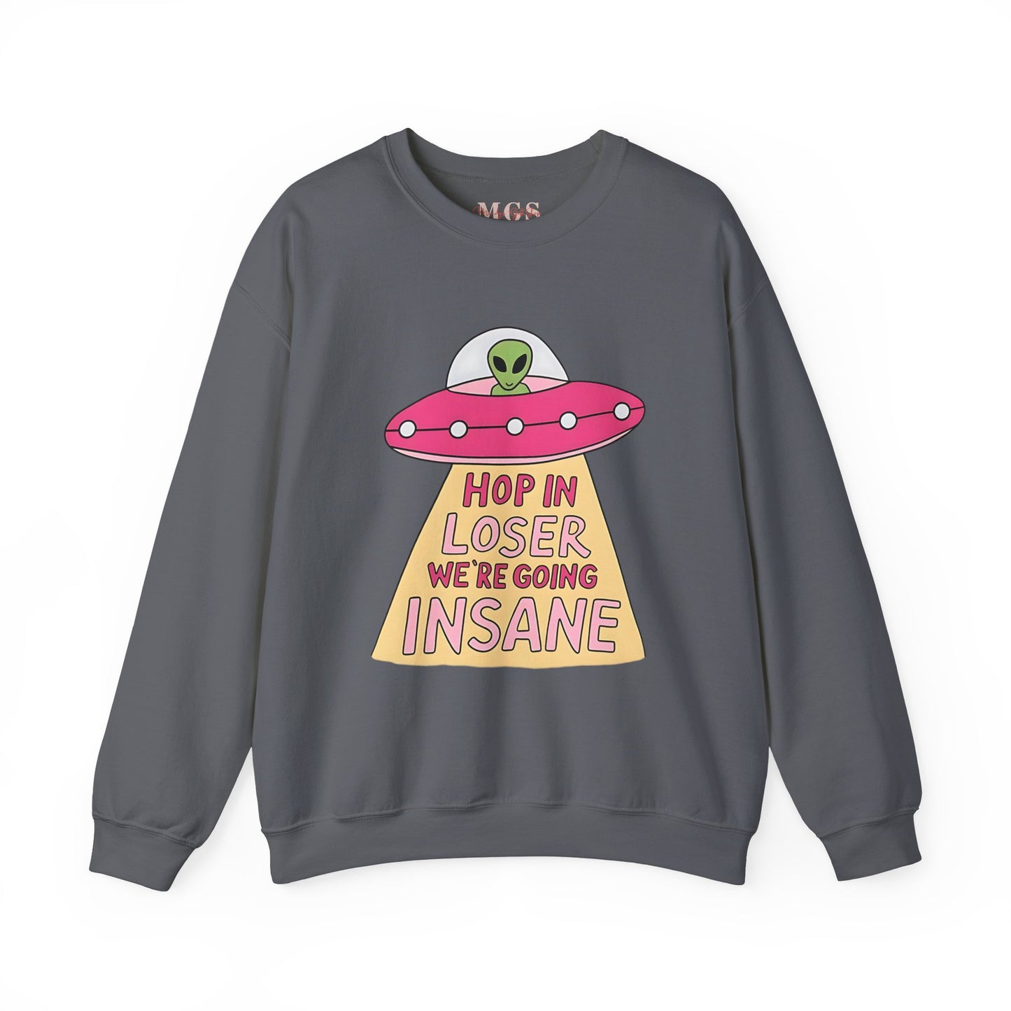 Hop in Bestie, We’re Going Insane Heavy Blend™ Crewneck Sweatshirt – Funny & Cozy Healthcare Apparel