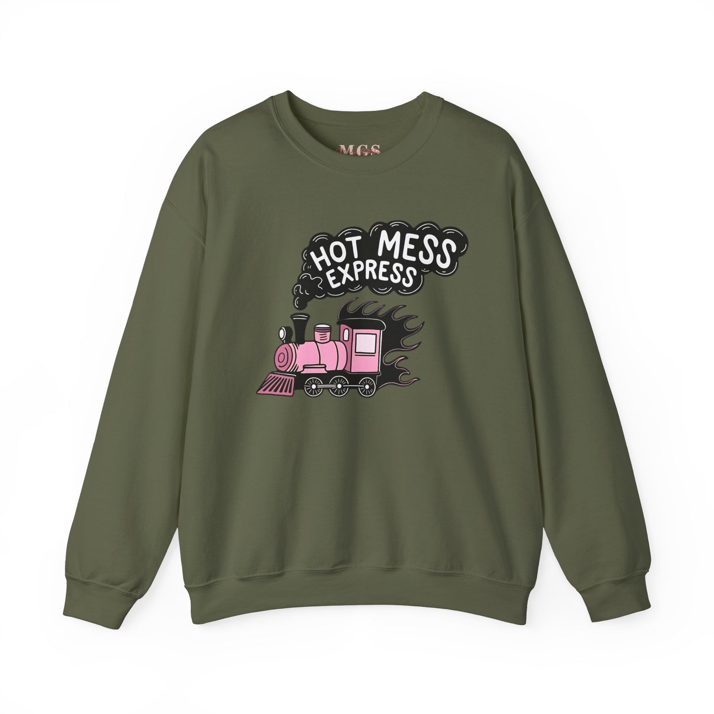 Hot Mess Express Heavy Blend™ Crewneck Sweatshirt – Funny & Cozy Healthcare Apparel