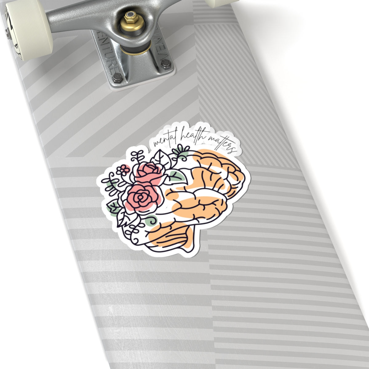 Mental Health Matters Brain Die-Cut Sticker