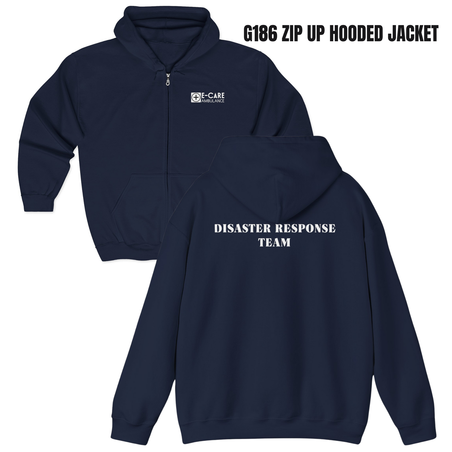 E-CARE Ambulance Disaster Response Team Zip-Up Hoodie