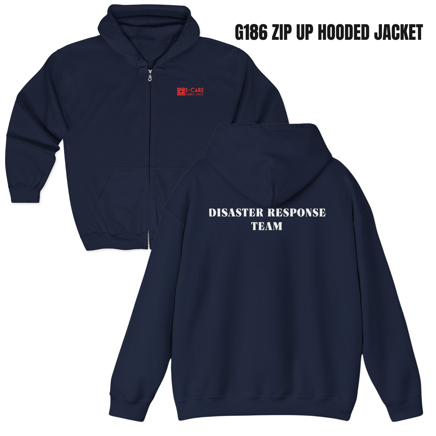 E-CARE Ambulance Disaster Response Team Zip-Up Hoodie