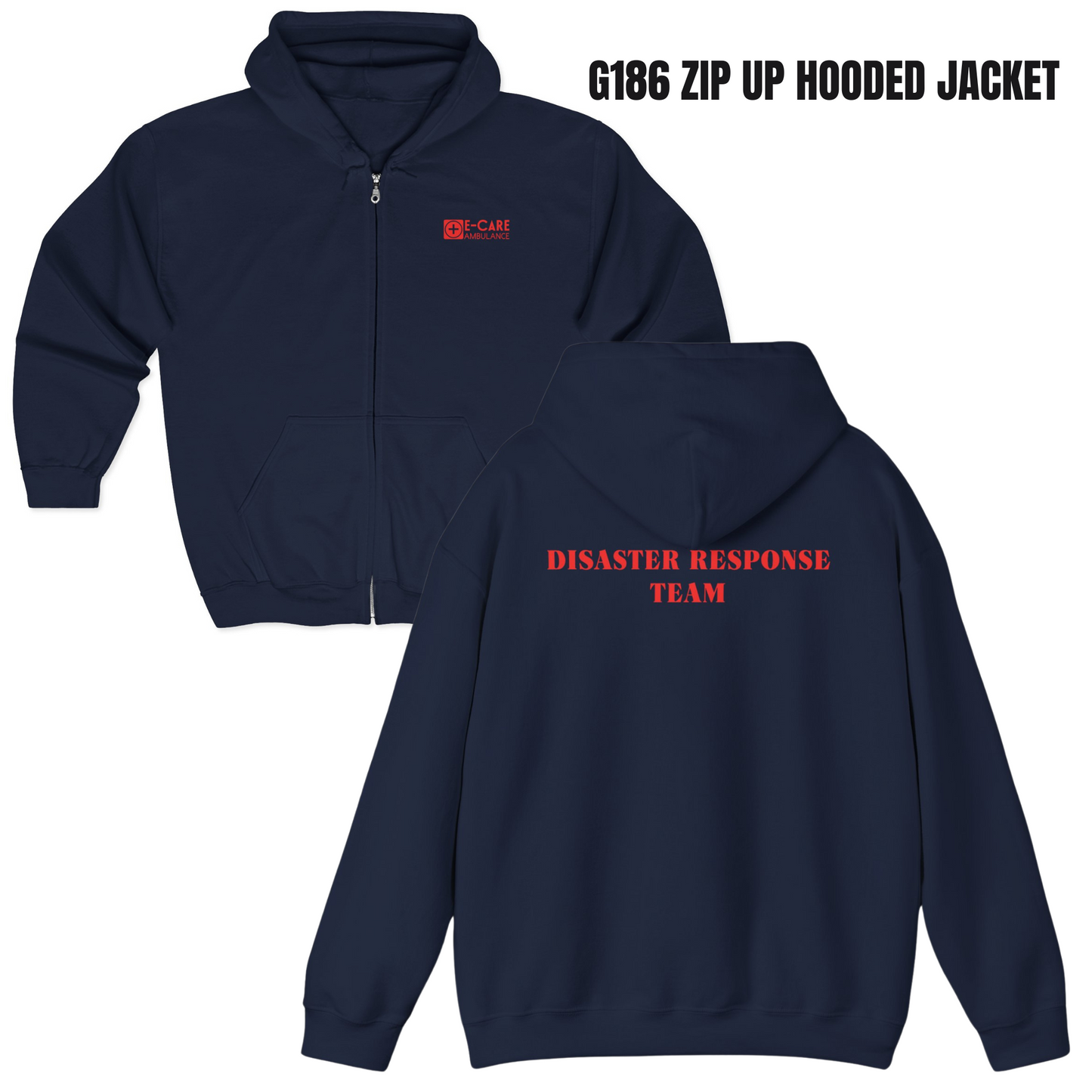 E-CARE Ambulance Disaster Response Team Zip-Up Hoodie