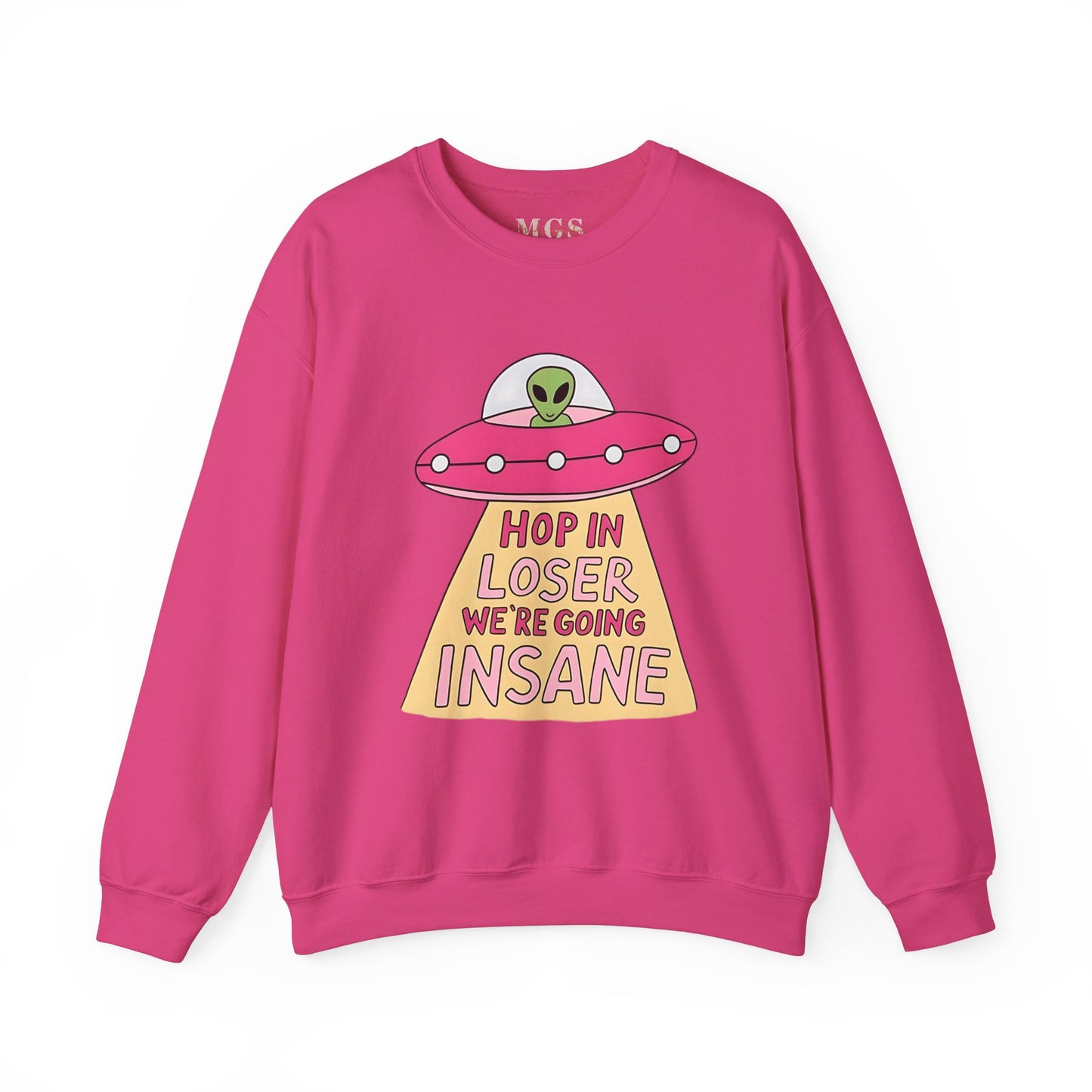 Hop in Bestie, We’re Going Insane Heavy Blend™ Crewneck Sweatshirt – Funny & Cozy Healthcare Apparel
