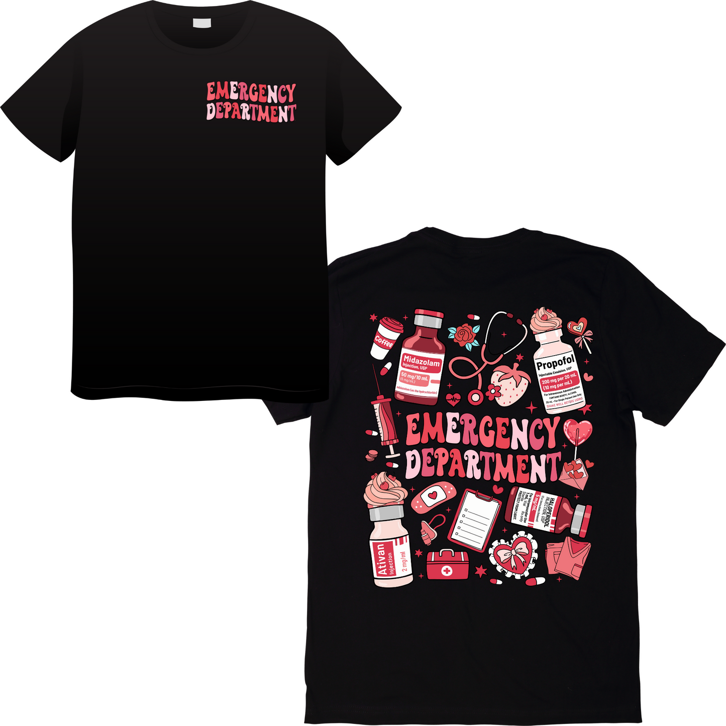 Emergency Department Nurse Valentine’s Day Tee – Proud & Caring Healthcare Apparel for ED Nurses