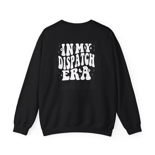 In My Dispatch Era Dispatcher Sweatshirt – Cozy Workwear, Emergency 911 Dispatcher Black Long