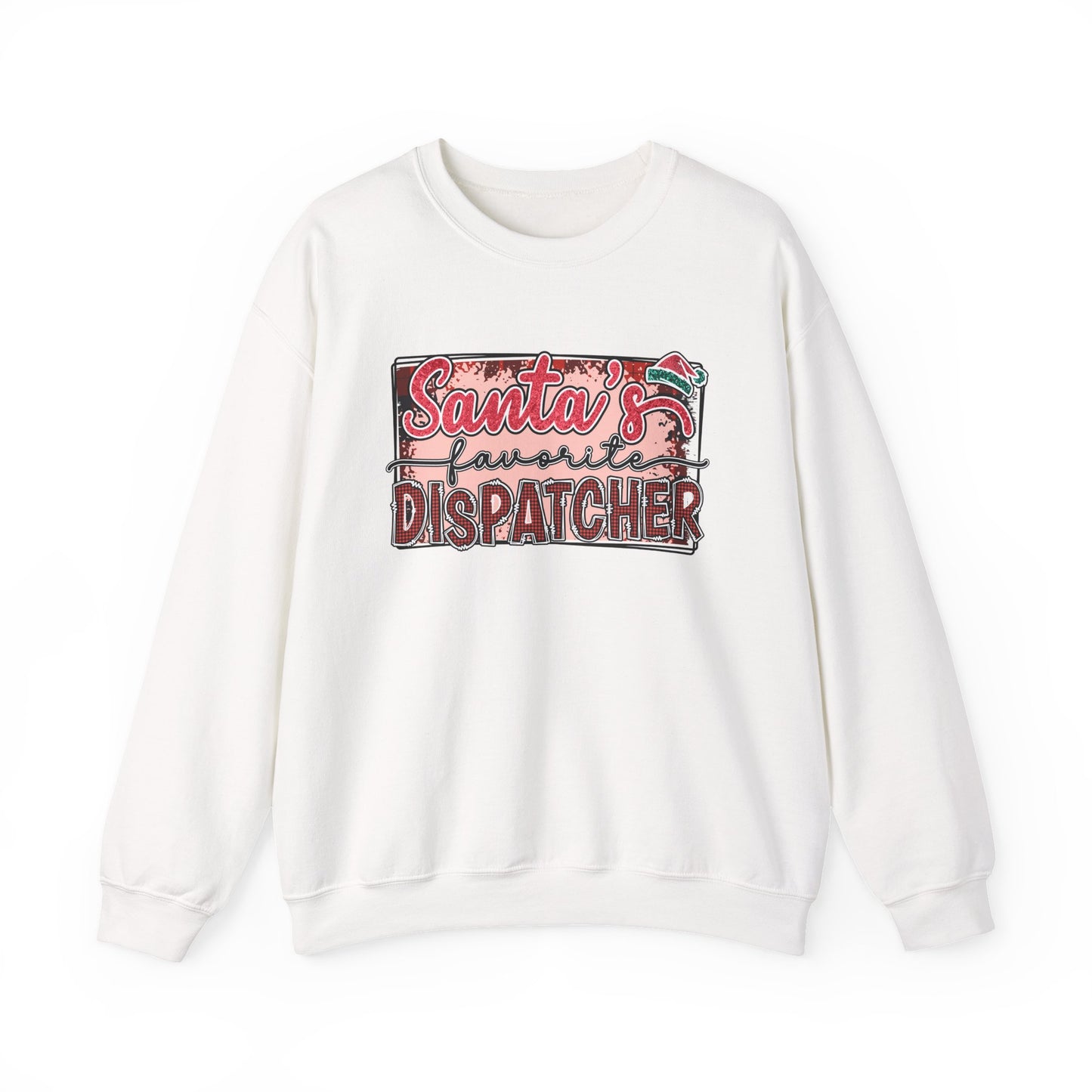 Santa’s Favorite Dispatcher Christmas Crewneck Sweatshirt White Long