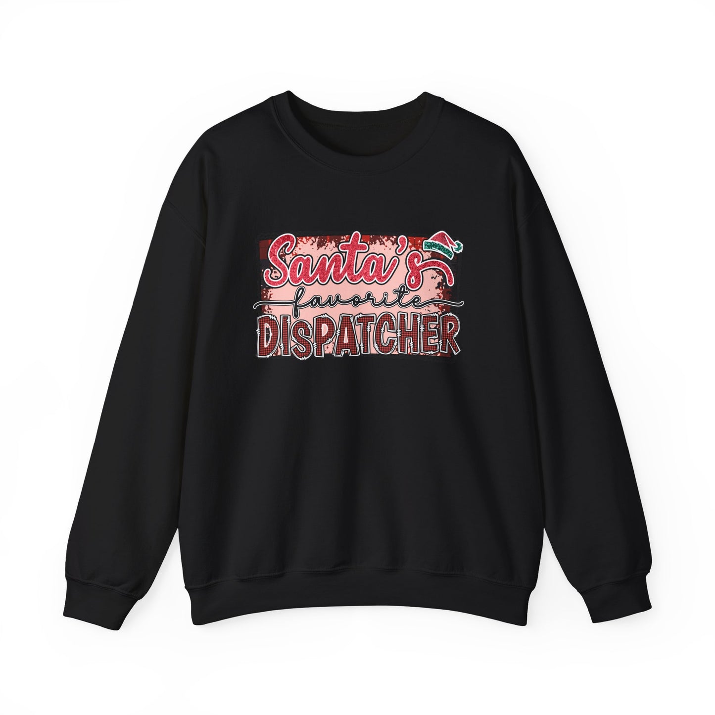 Santa’s Favorite Dispatcher Christmas Crewneck Sweatshirt Black Long