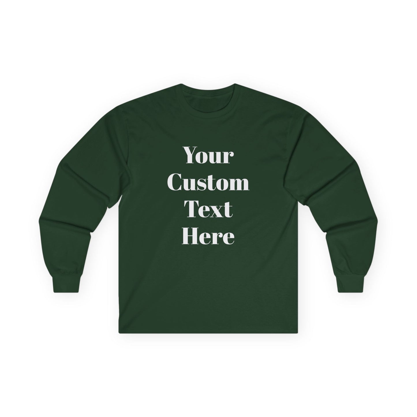 Custom Adult Unisex Gildan Ultra Cotton Long Sleeve Tee
