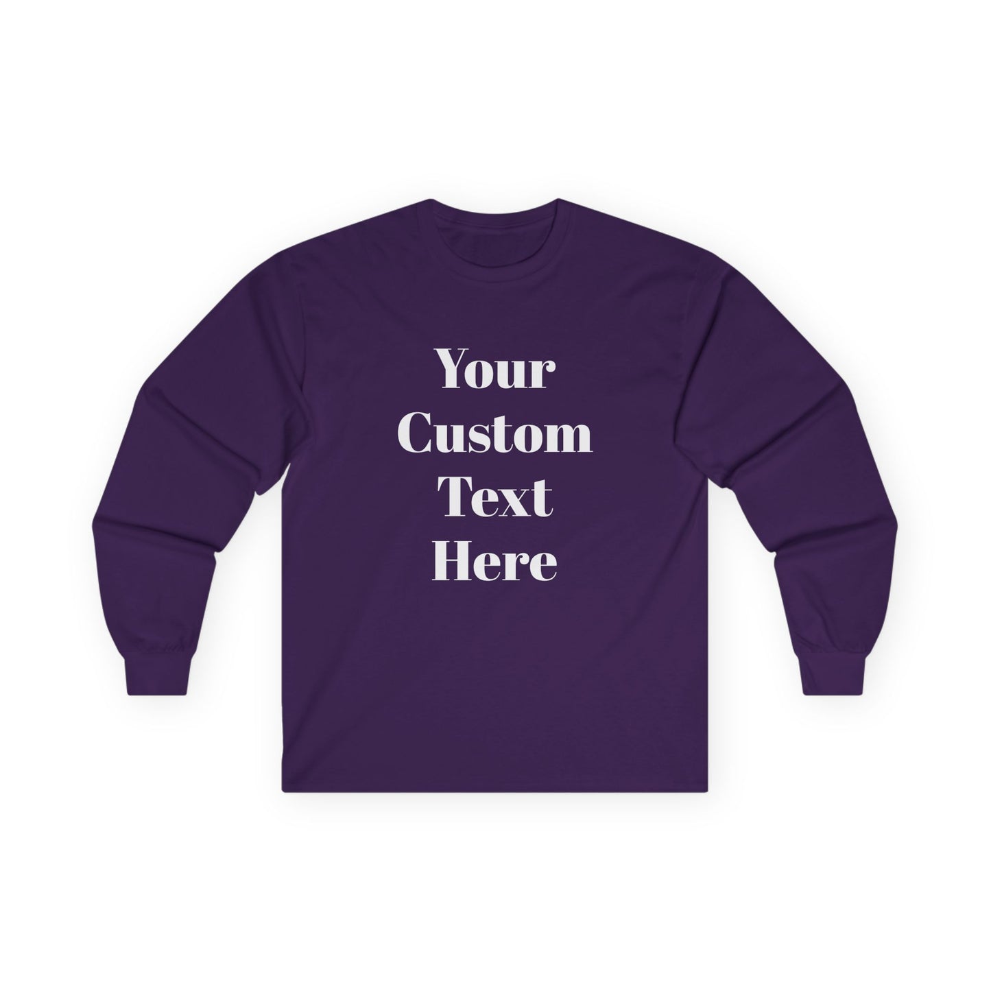 Custom Adult Unisex Gildan Ultra Cotton Long Sleeve Tee