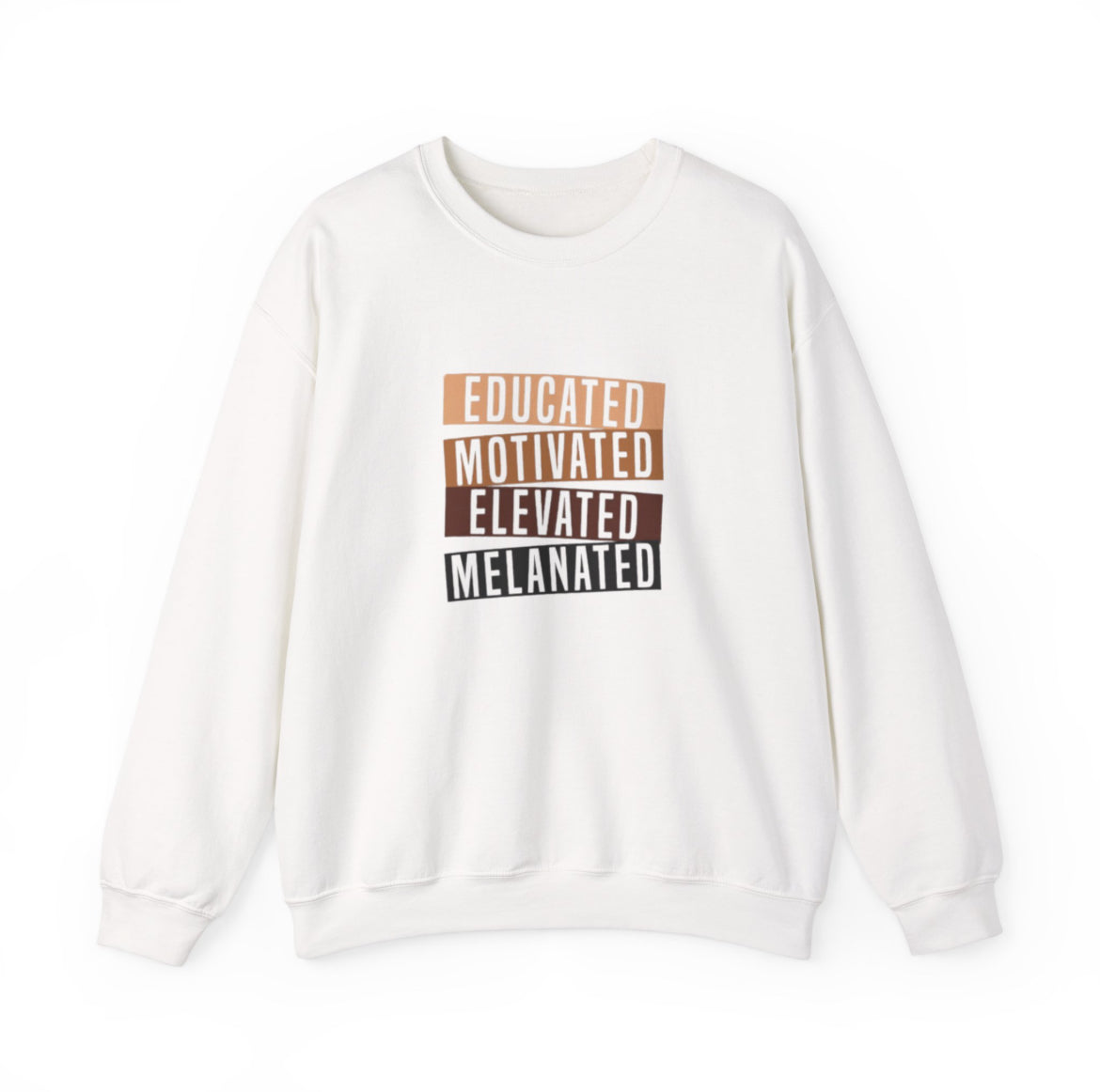 Educated Melanated Motivated Sweatshirt – Inspirational Black Healthcare Apparel for Nurses & Professionals