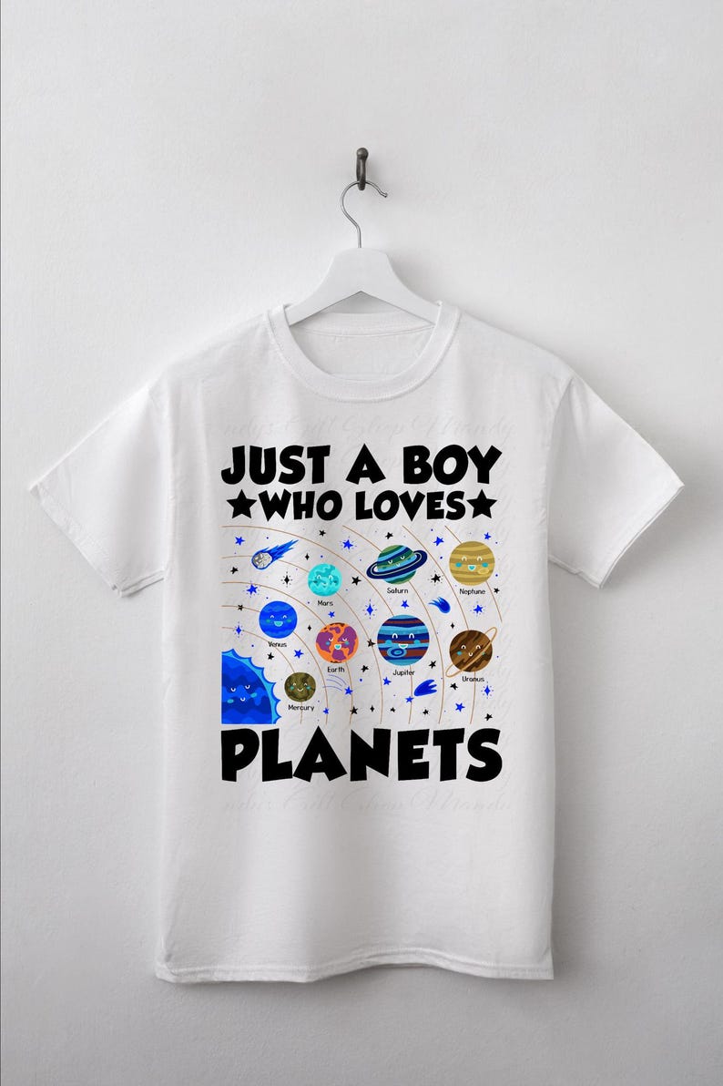 Just A Boy Who Loves Planets Solar System Spacer Tee
