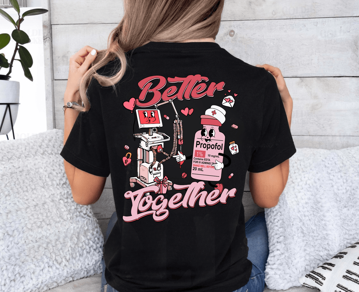 Better Together Valentine’s Day T-Shirt – Heartwarming Healthcare Apparel for Nurses & Medical Staff
