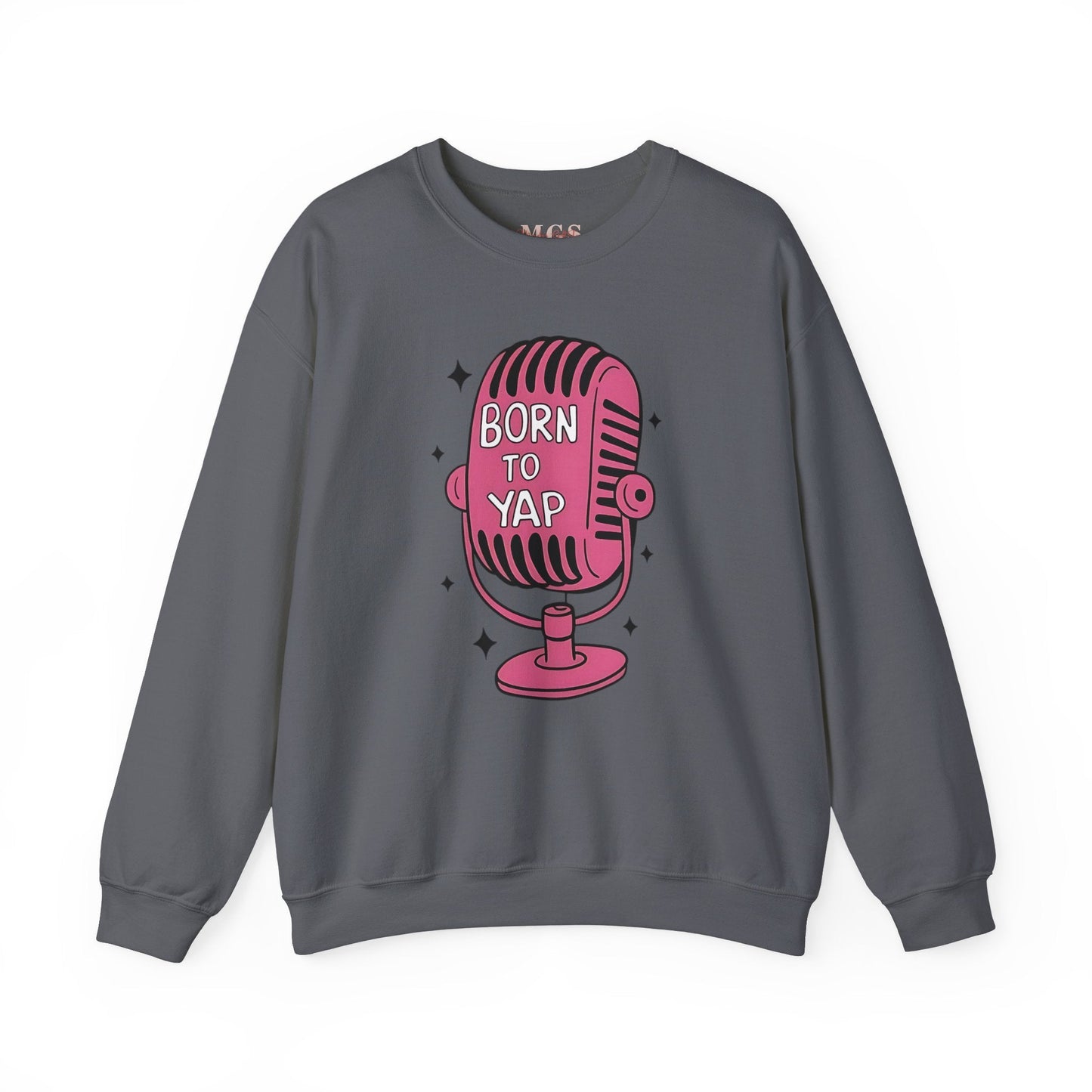 Born to Yap Heavy Blend™ Women’s Crewneck Sweatshirt – Fun & Cozy Healthcare Apparel for Women Charcoal