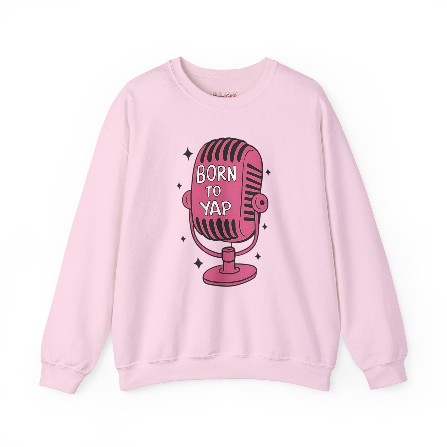 Born to Yap Heavy Blend™ Women’s Crewneck Sweatshirt – Fun & Cozy Healthcare Apparel for Women Light Pink