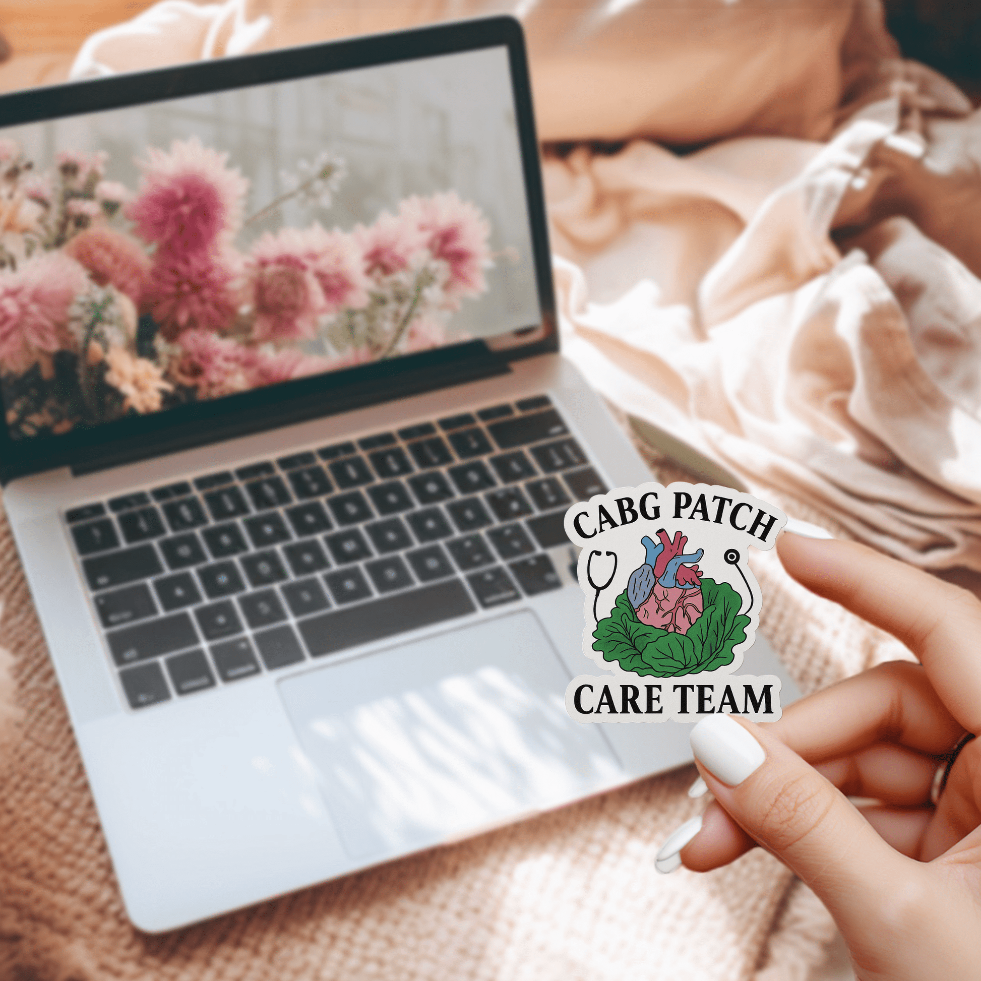 CABG Patch Care Team Sticker – Cardiac Nurse Sticker, Heart Surgery Care Team Decal, CVICU CTICU Nurse Gift