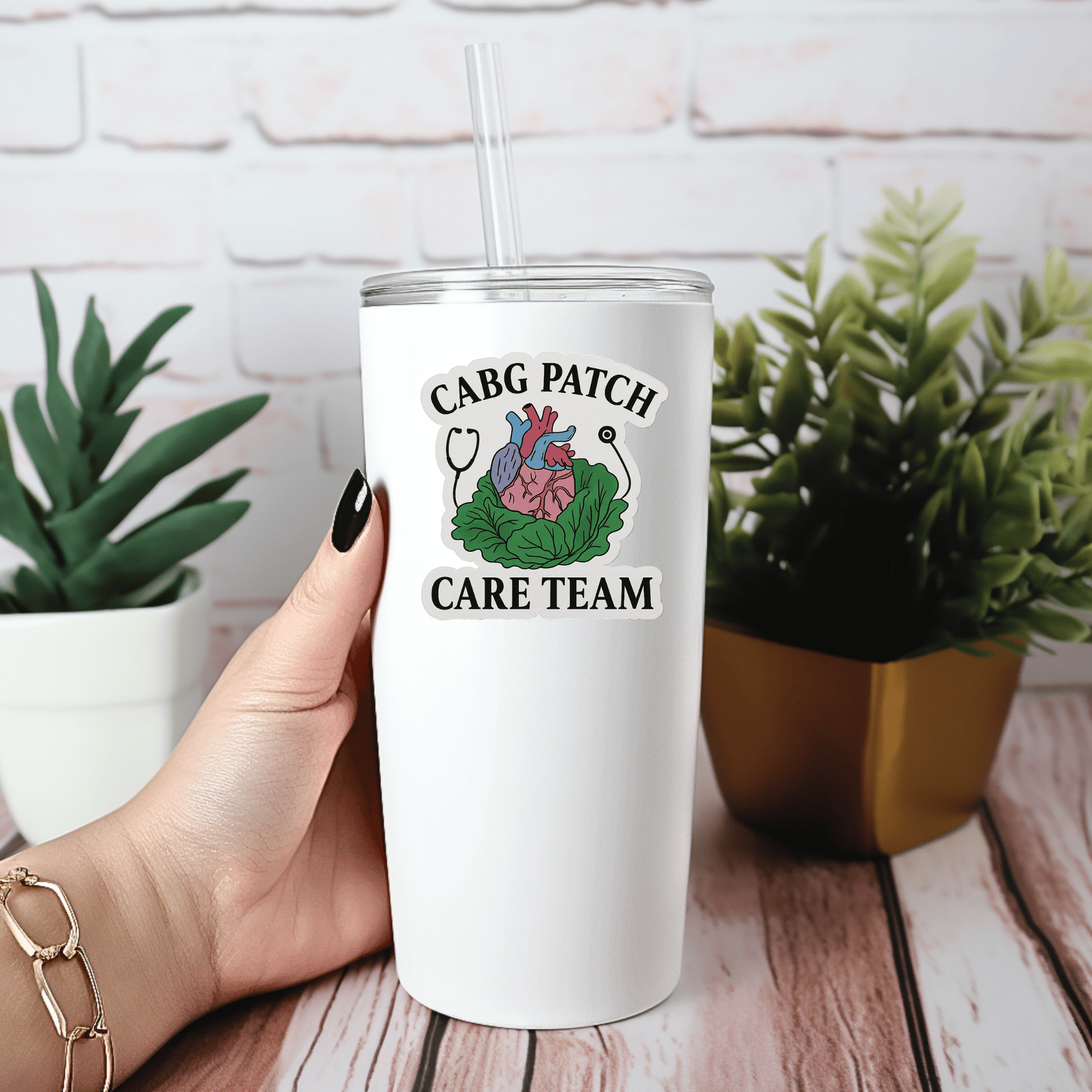 CABG Patch Care Team Sticker – Cardiac Nurse Sticker, Heart Surgery Care Team Decal, CVICU CTICU Nurse Gift