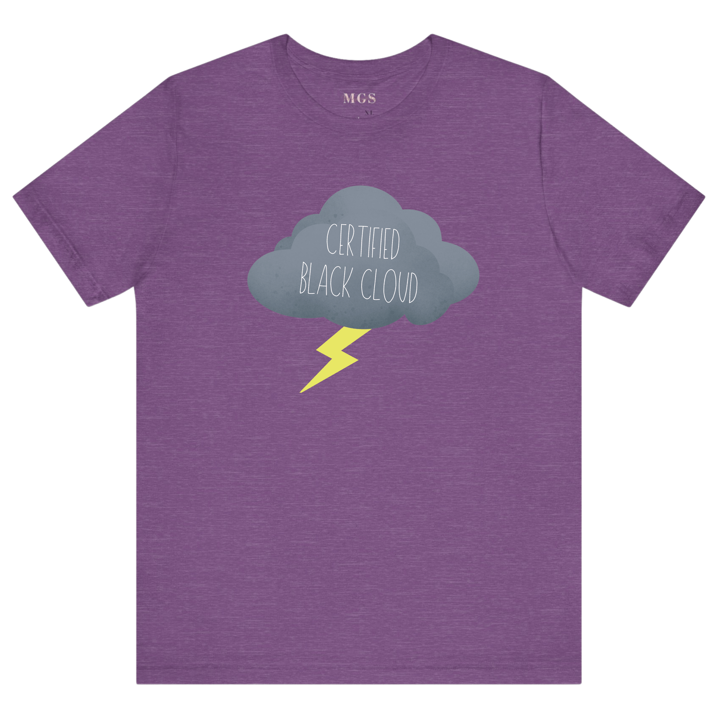 Certified Black Cloud Unisex Adult T-Shirt – Bold & Edgy Healthcare Apparel Lilac