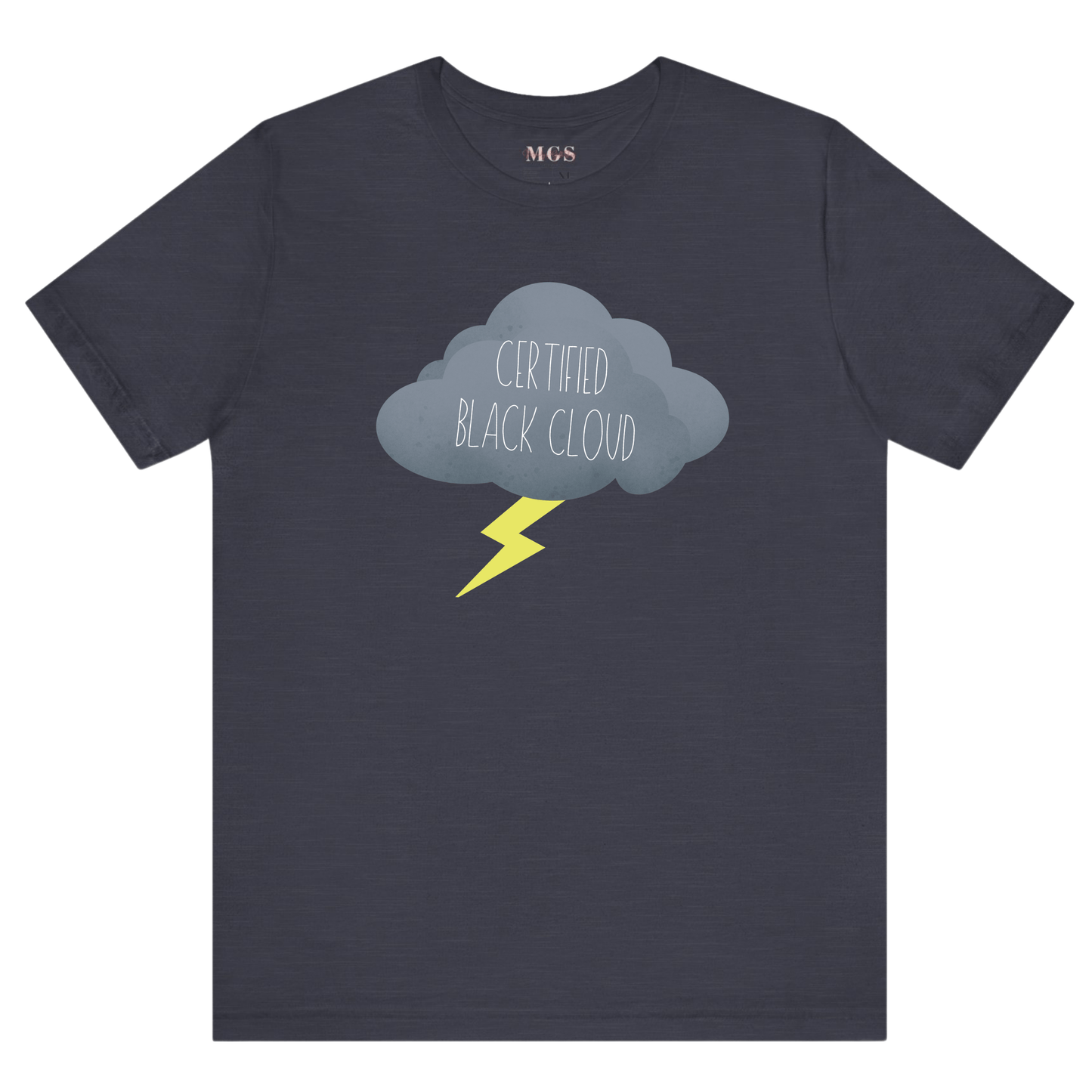 Certified Black Cloud Unisex Adult T-Shirt – Bold & Edgy Healthcare Apparel Dark Heather Gray