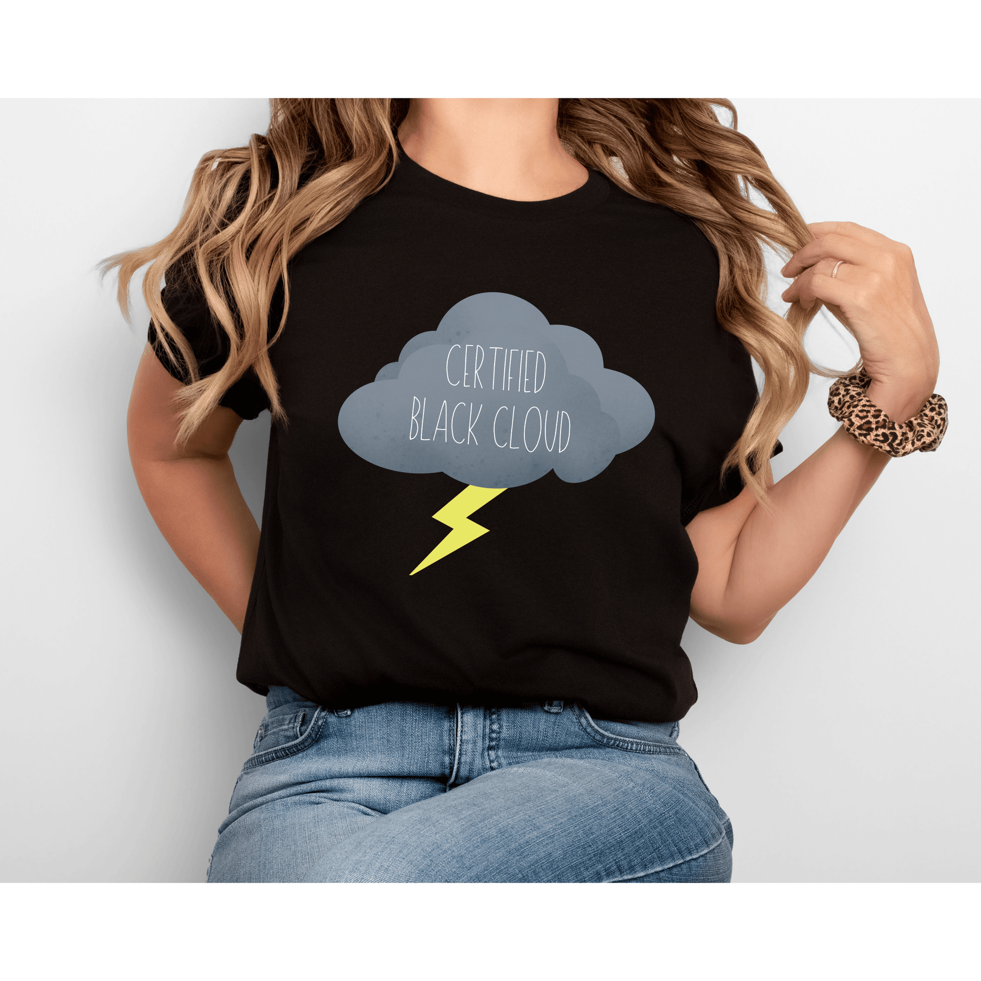 Certified Black Cloud Unisex Adult T-Shirt – Bold & Edgy Healthcare Apparel Black