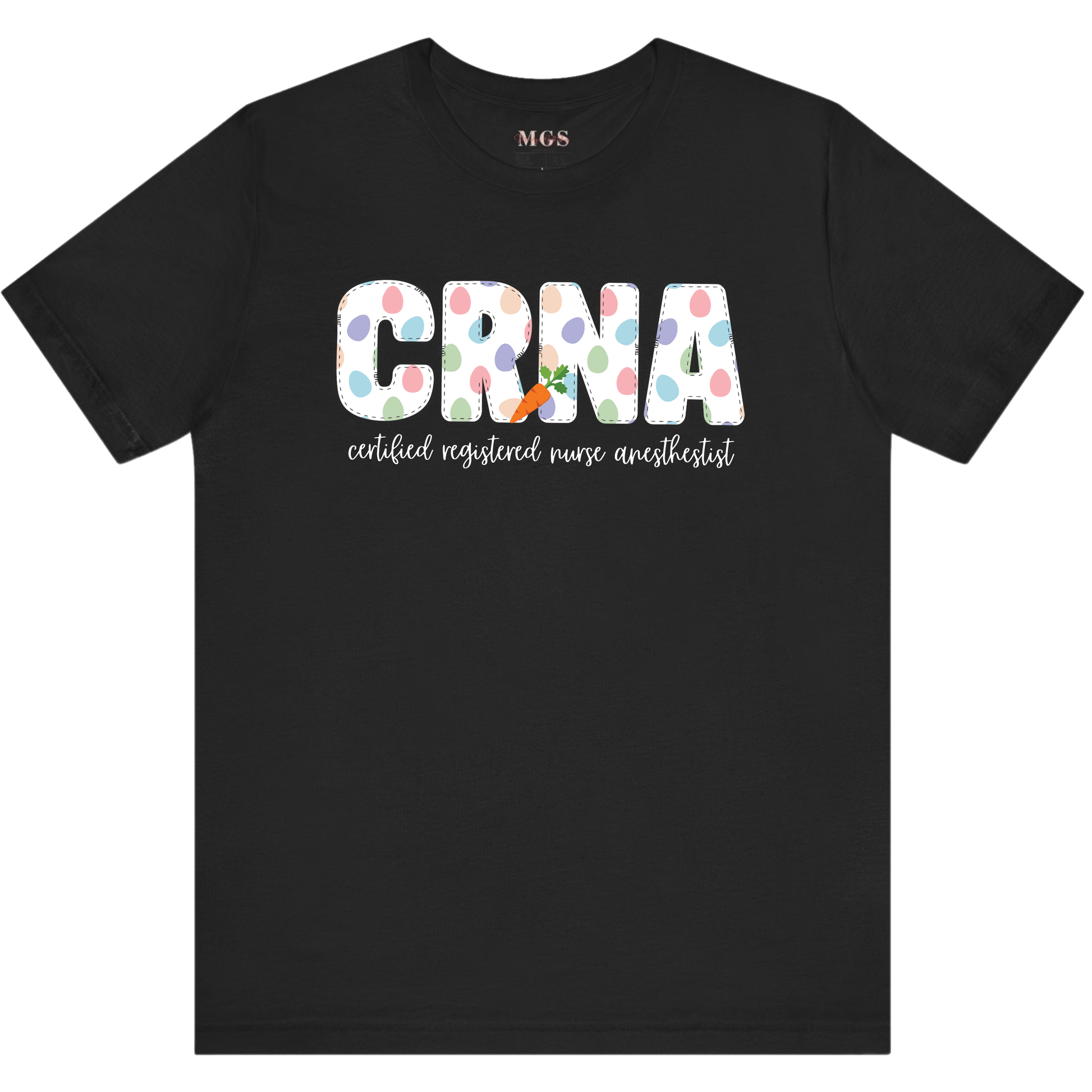 Certified Registered Nurse Anesthetist (CRNA) Easter Tee – Festive Healthcare Shirt for CRNAs & Anesthesia Professionals Black