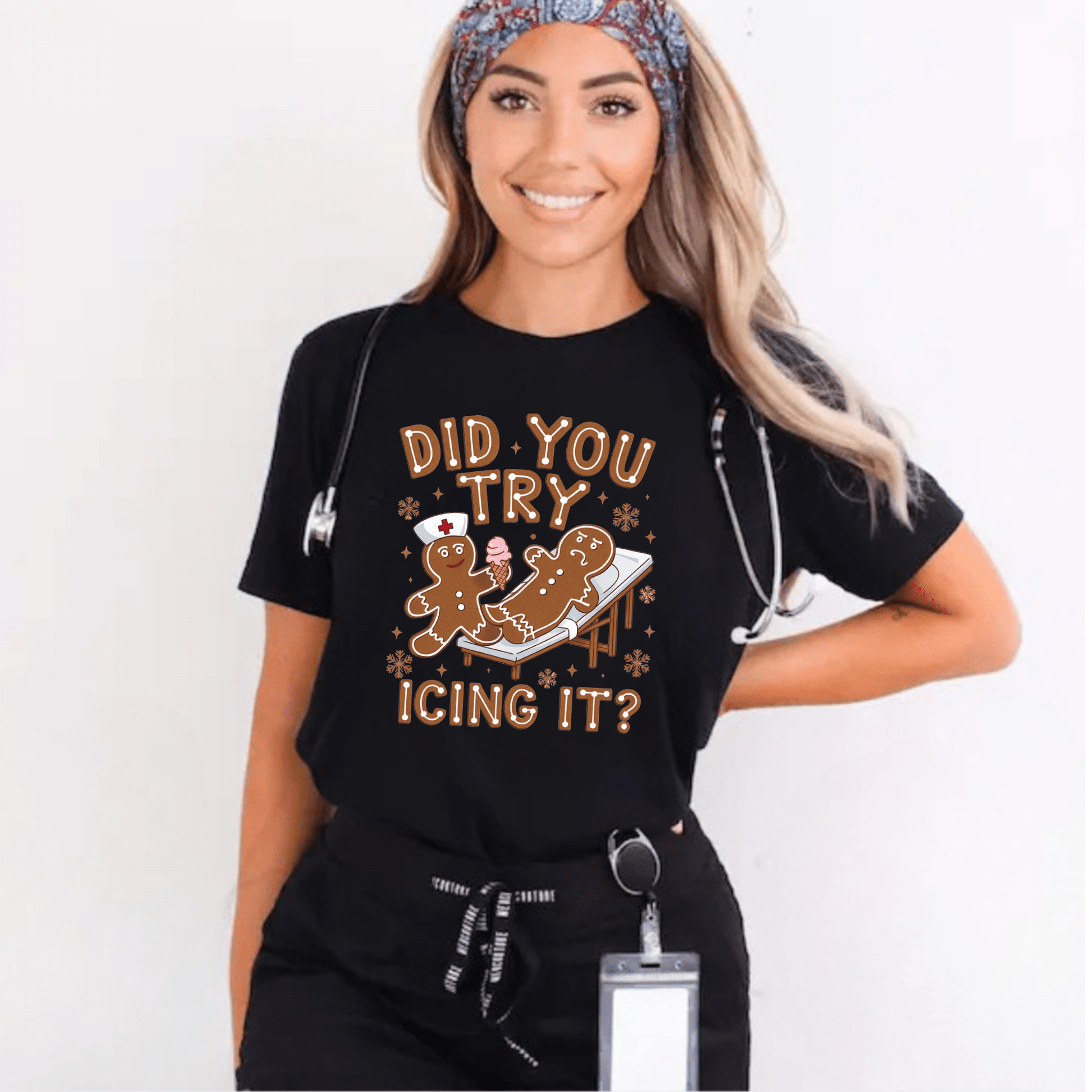 Did You Try Icing It? Shirt – Funny Nurse Tee for Healthcare Workers, Physical Therapists & Medical Staff | Sarcastic Medical Humor Gift