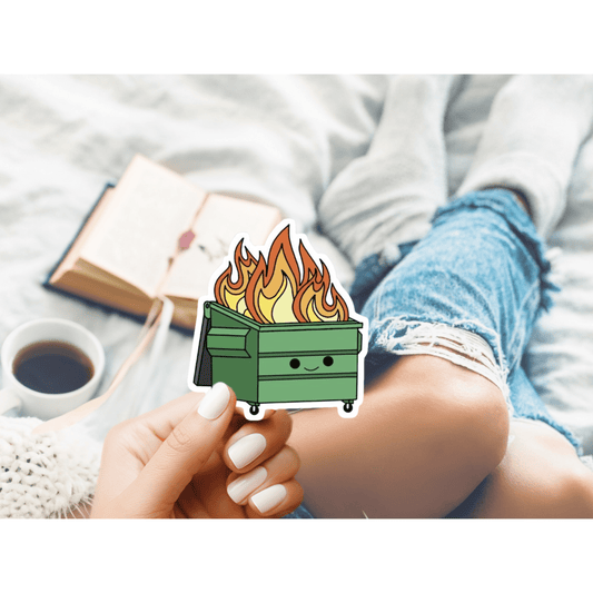 Dumpster Fire Die-Cut Sticker – Funny Healthcare Humor Sticker for Nurses & Medical Professionals