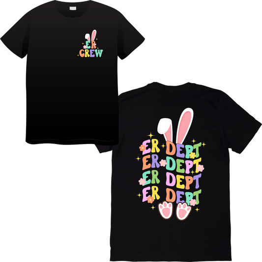 Emergency Department Easter Tee – Festive Healthcare Shirt for ER Nurses & Medical Staff Black