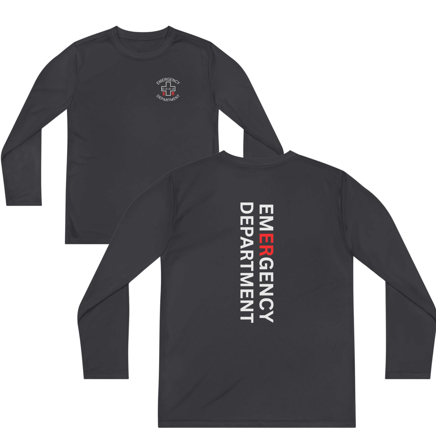 Emergency Department Long Sleeve T-Shirt | Premium ER Nurse, EMT & Paramedic Graphic Tee