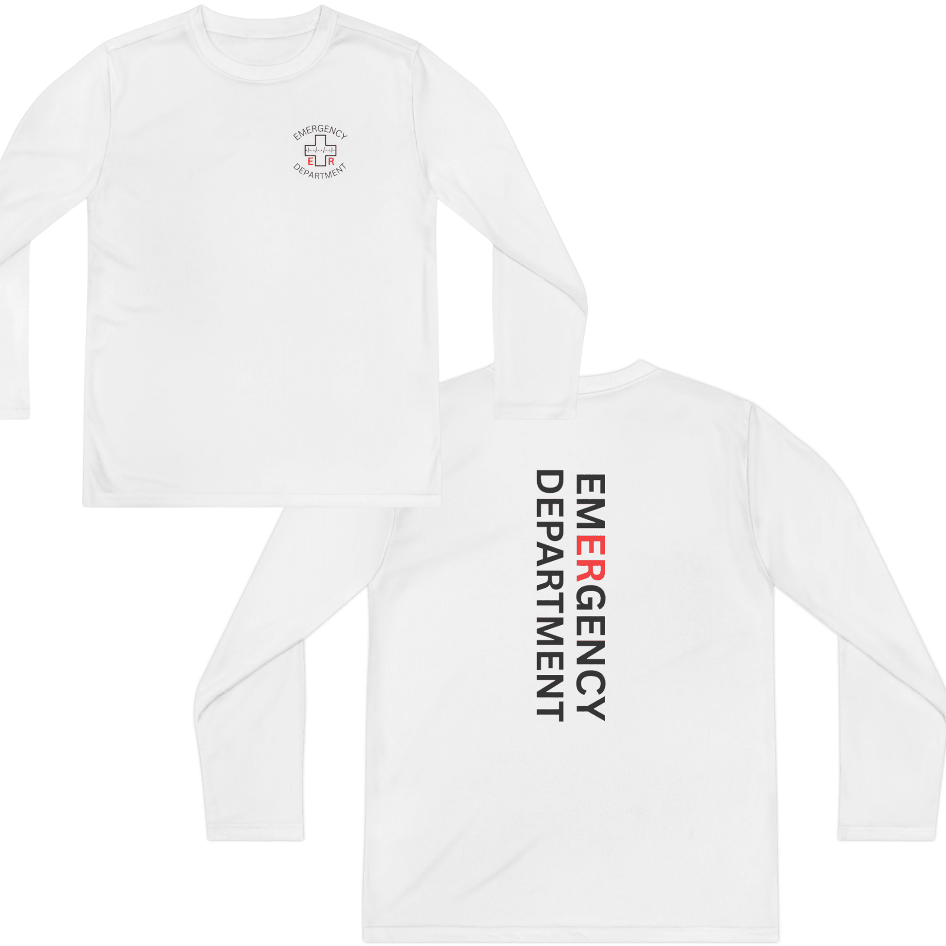 Emergency Department Long Sleeve T-Shirt | Premium ER Nurse, EMT & Paramedic Graphic Tee