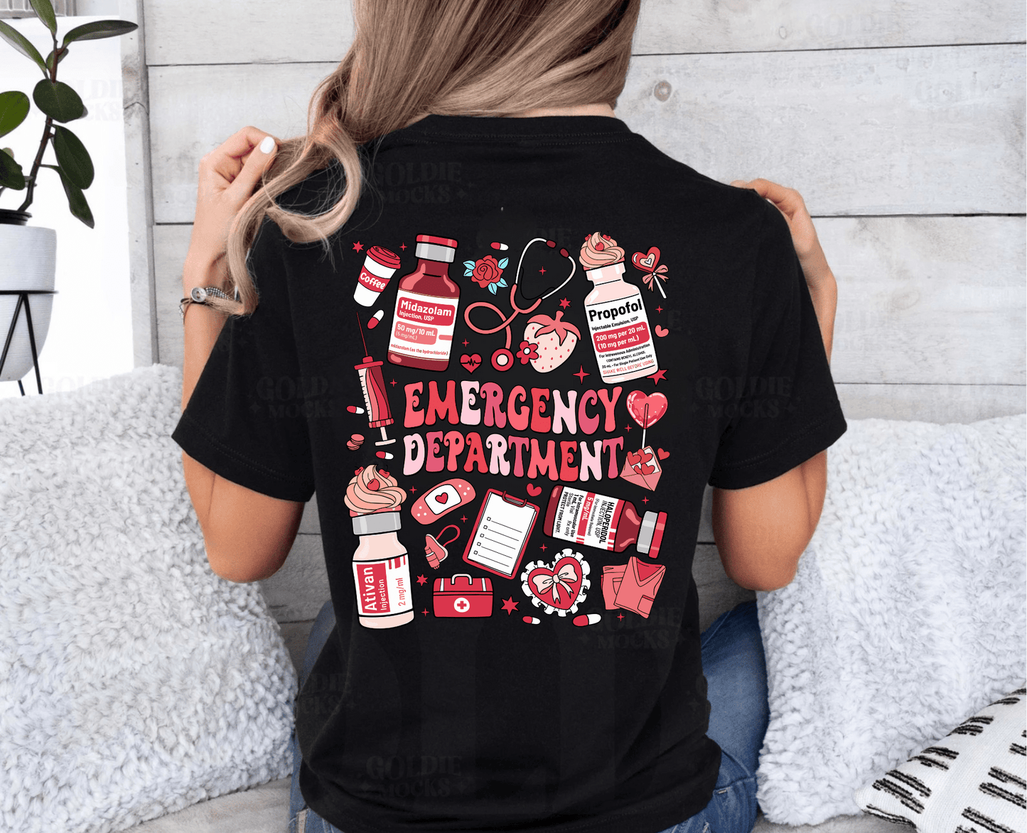 Emergency Department Nurse Valentine’s Day Tee – Proud & Caring Healthcare Apparel for ED Nurses