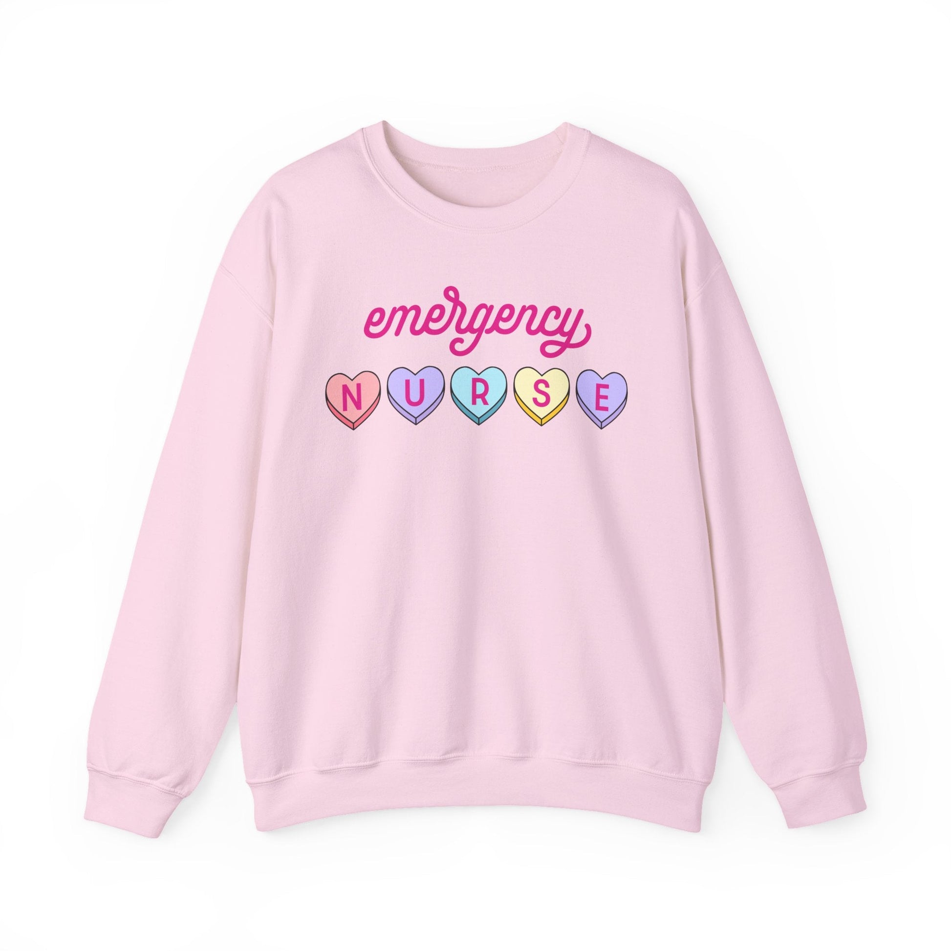 Emergency Nurse Hearts Crewneck Sweatshirt