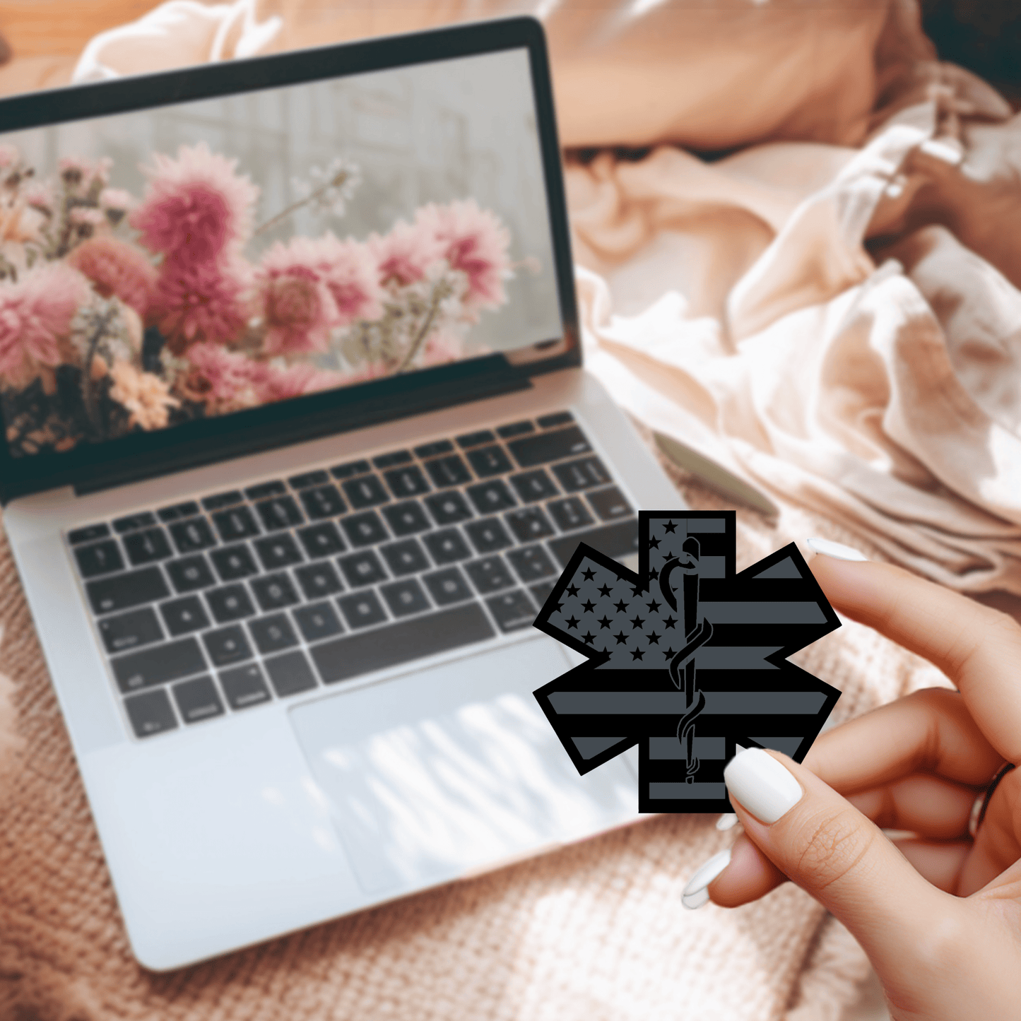 EMS Flag Die-Cut Sticker – Proud Emergency Medical Services Accessory for Paramedics & EMTs