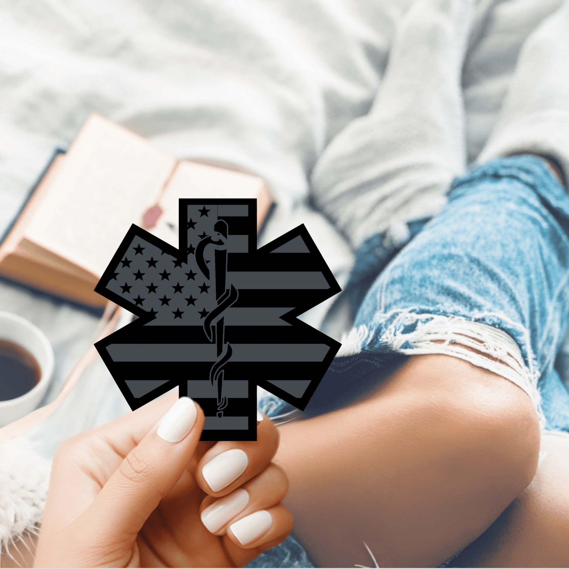 EMS Flag Die-Cut Sticker – Proud Emergency Medical Services Accessory for Paramedics & EMTs