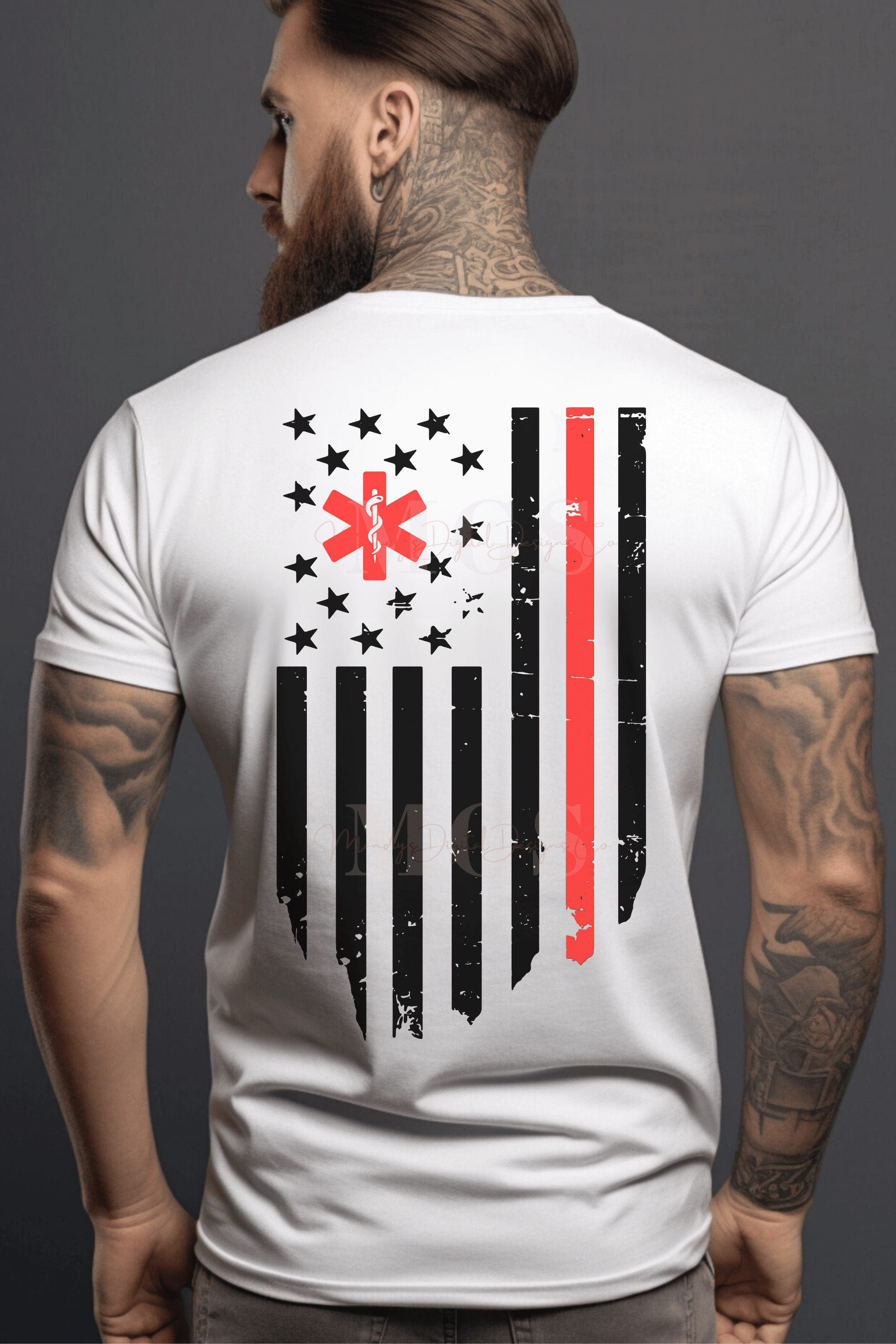 First Responders American Flag EMS Unisex T-Shirt – Patriotic EMS Apparel for Paramedics & EMTs