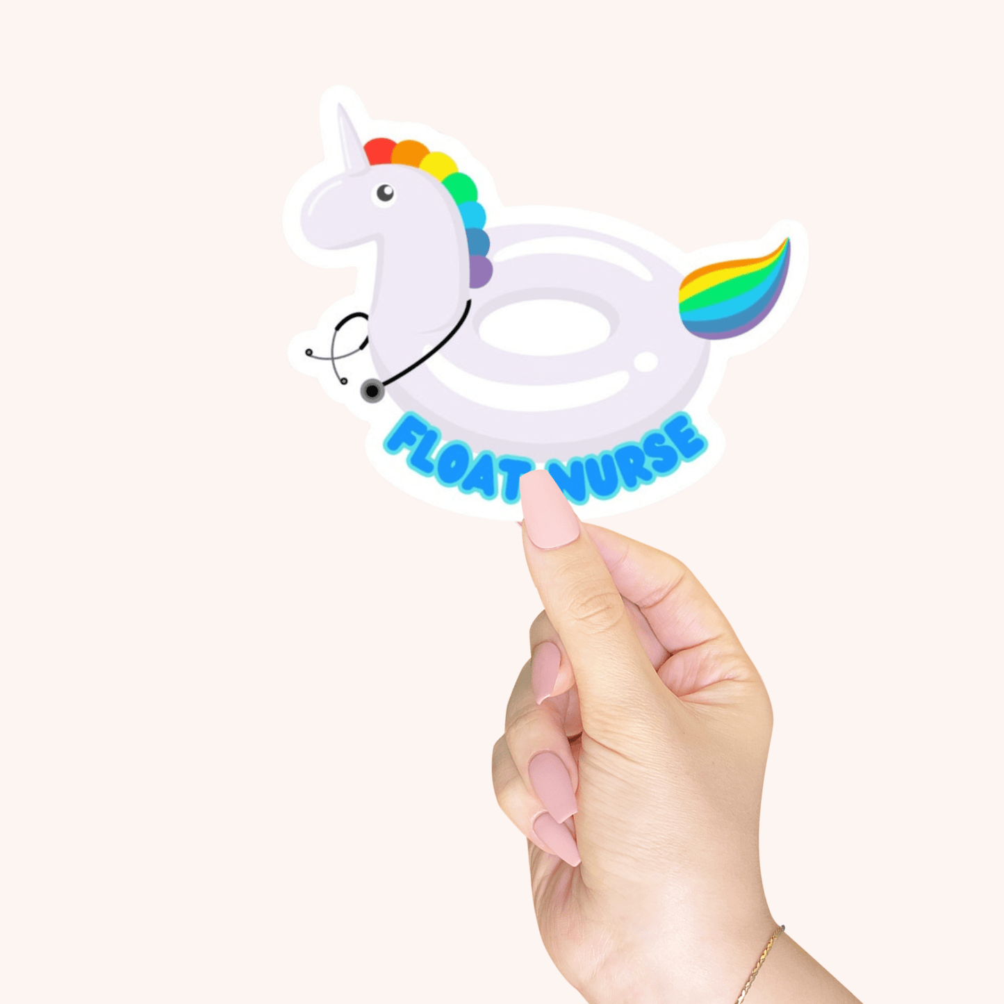 Float Nurse Die-Cut Sticker – Proud Healthcare Sticker for Traveling Nurses & Professionals