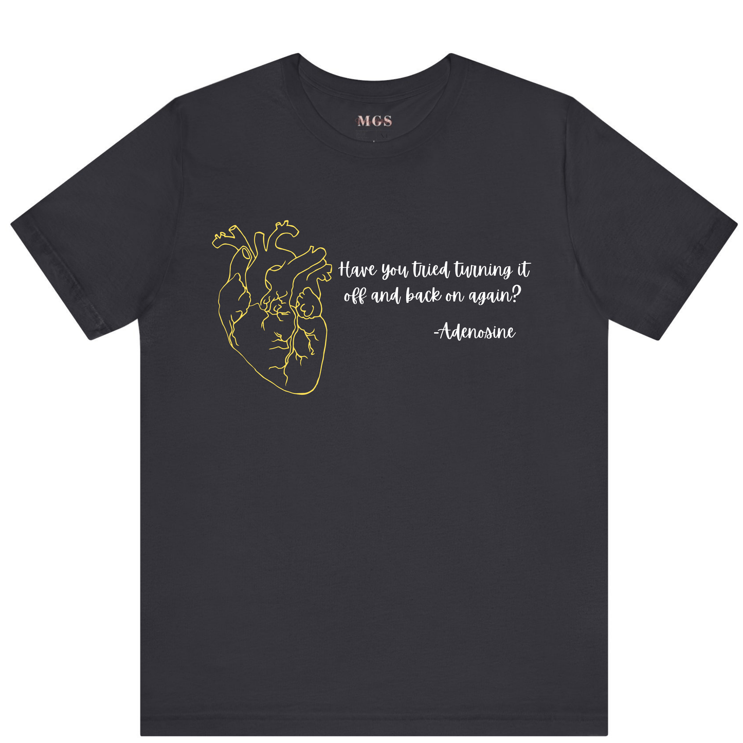 Have You Tried Turning It Off and Back On Again? Nurse/EMS T-Shirt – Funny Healthcare Apparel for Medical Professionals Dark Heather Gray