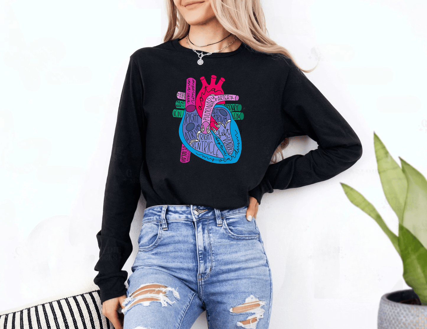 Heart Anatomy T-Shirt – Educational & Stylish Medical Apparel for Healthcare Professionals