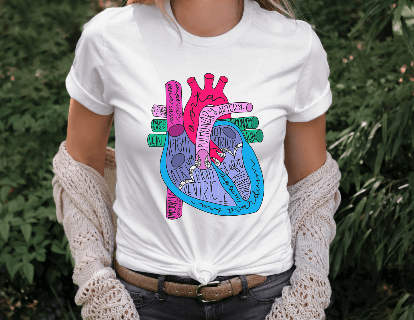 Heart Anatomy T-Shirt – Educational & Stylish Medical Apparel for Healthcare Professionals